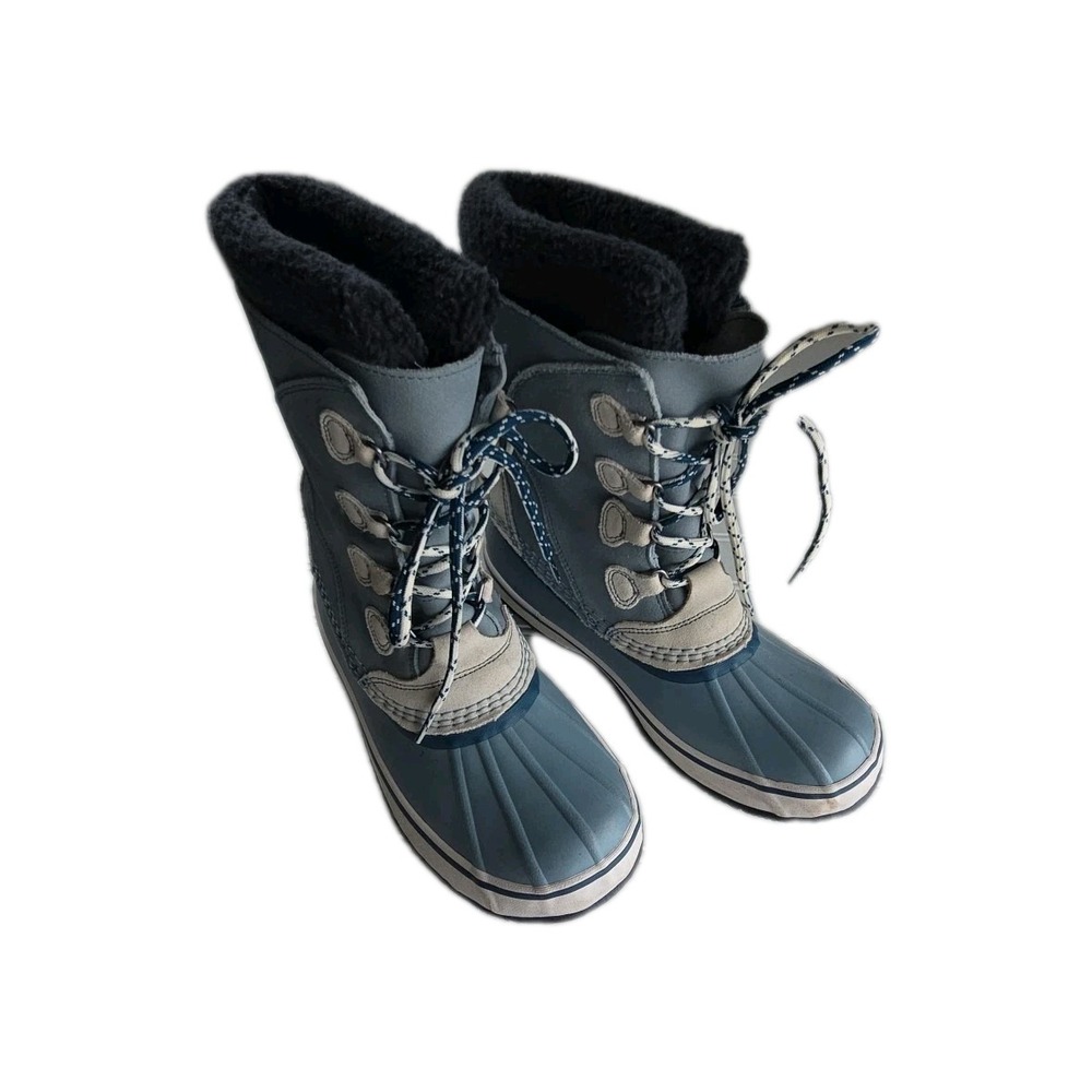 L.L.Bean Women's Winter Snow Boots Blue Size 8 Medium Waterproof Lace Up #284882